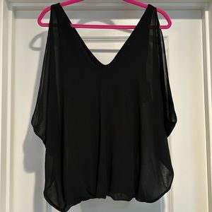 Black Analili blouse with built in tank